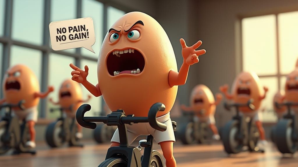 Angry Eggs  At the Gym