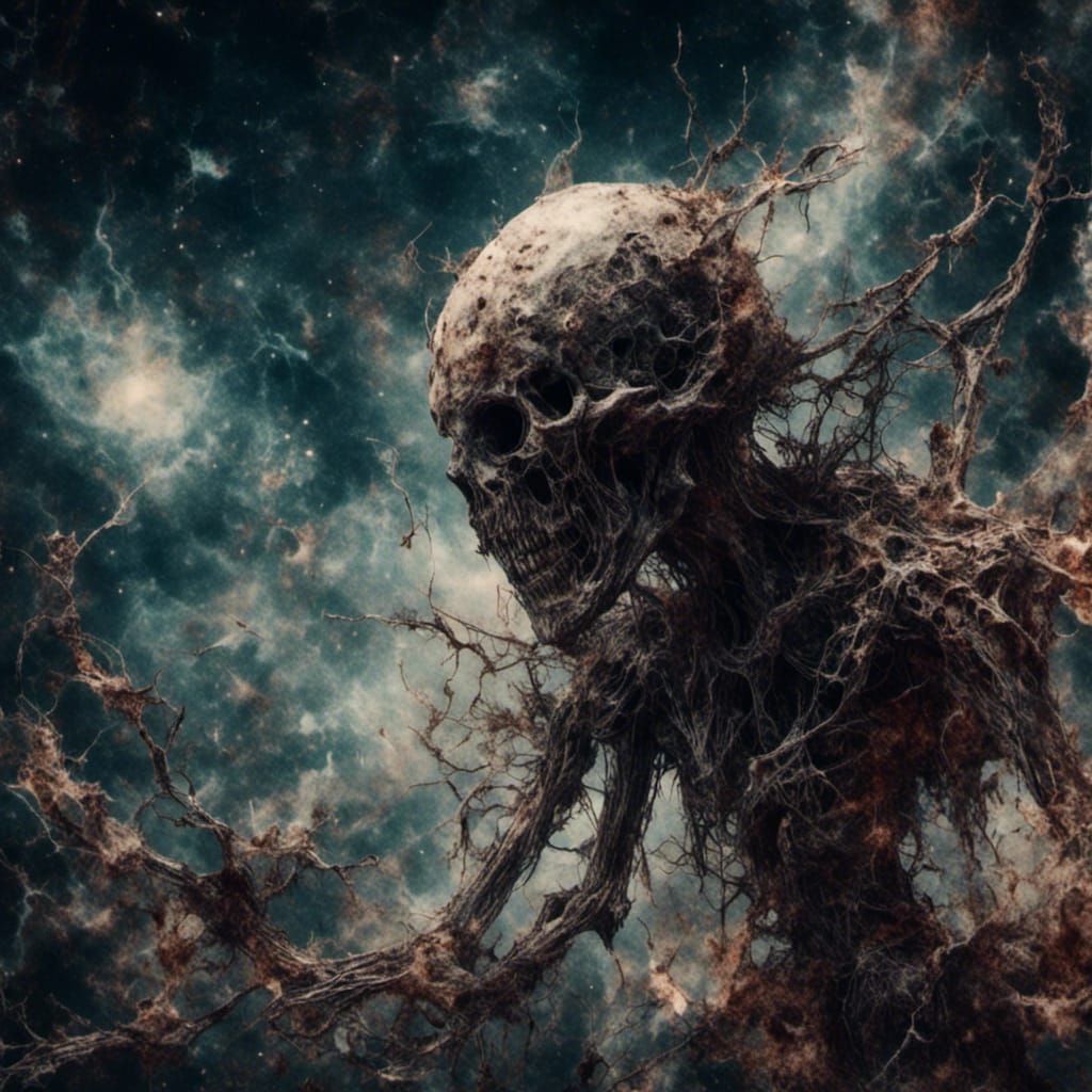 Hyperreal Macabre Evil Lurking in Space