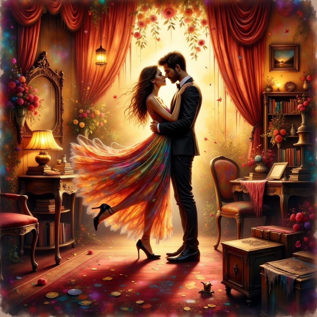 Romantic 1970s Rock 'n' Roll Scene of Penny Lane and William...