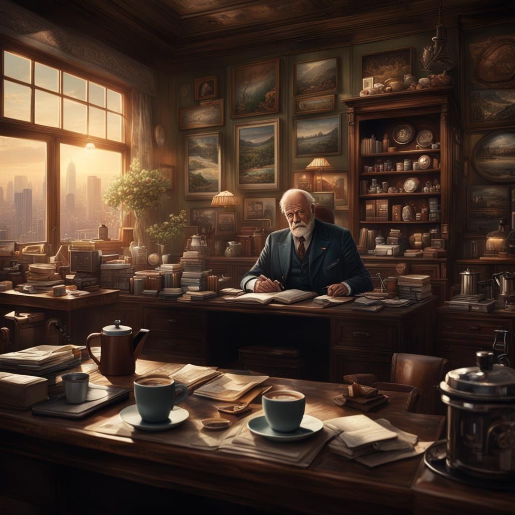 Epic Office Scene: Woman, Man, and Coffee