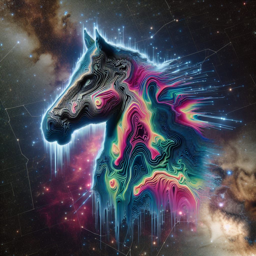 Prismatic Horse Head Topography in Infrared Universe