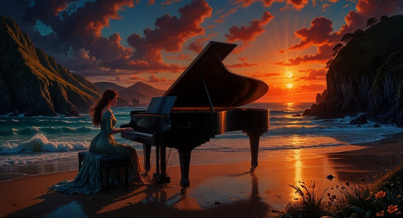 Fantasy Painting with Deep Complementary Colors