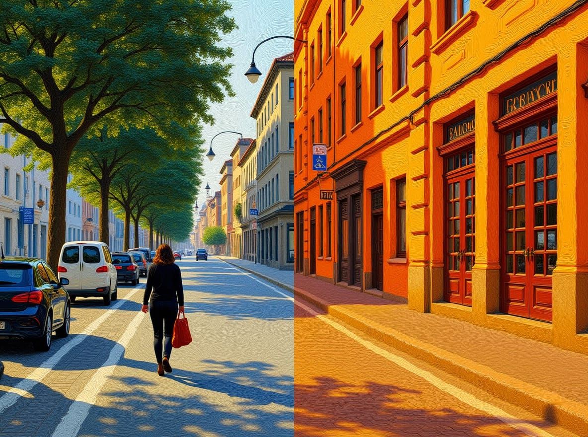 Woman on Street in Sargent and Sorolla Style