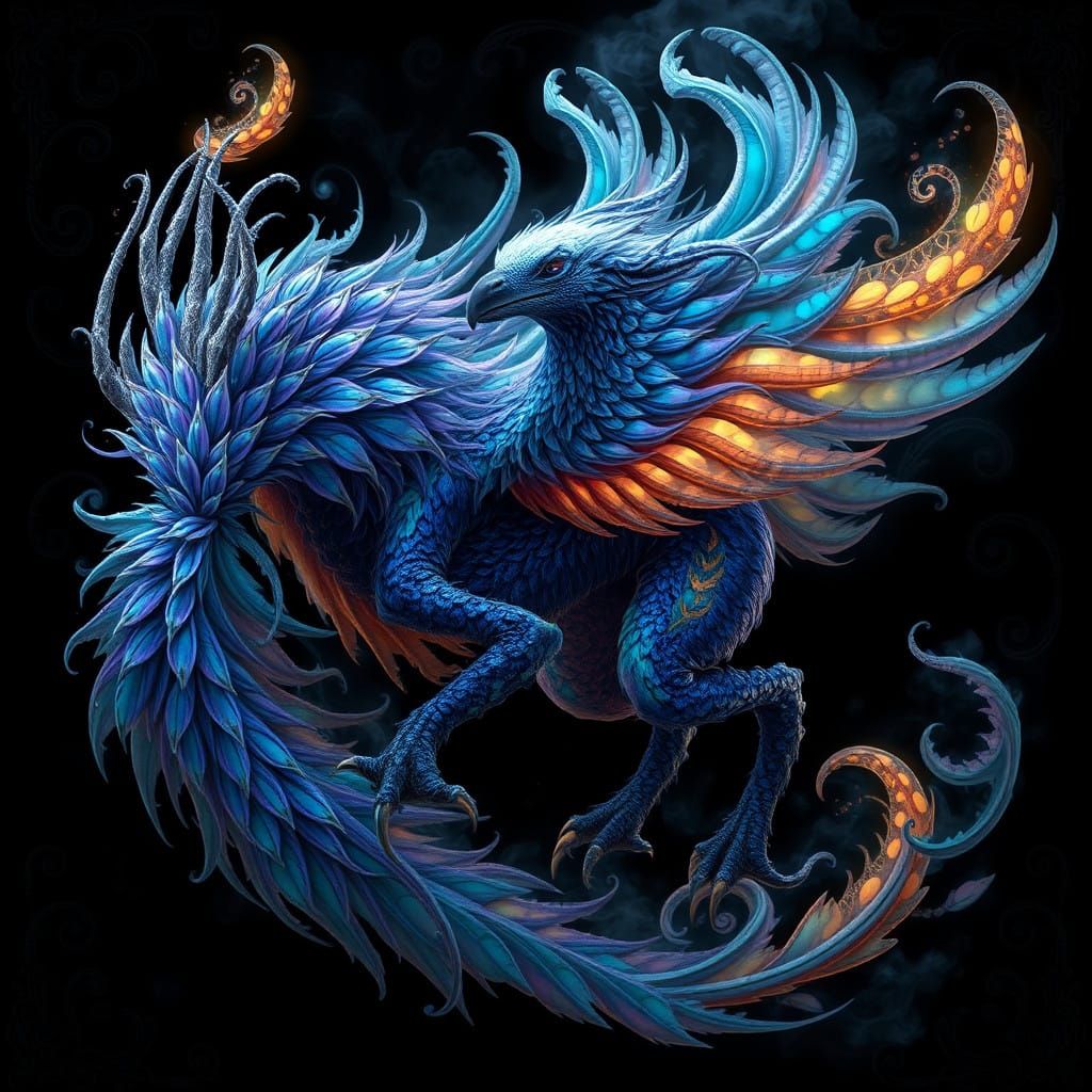 Dreamlike Hybrid Creature in Ethereal Glow