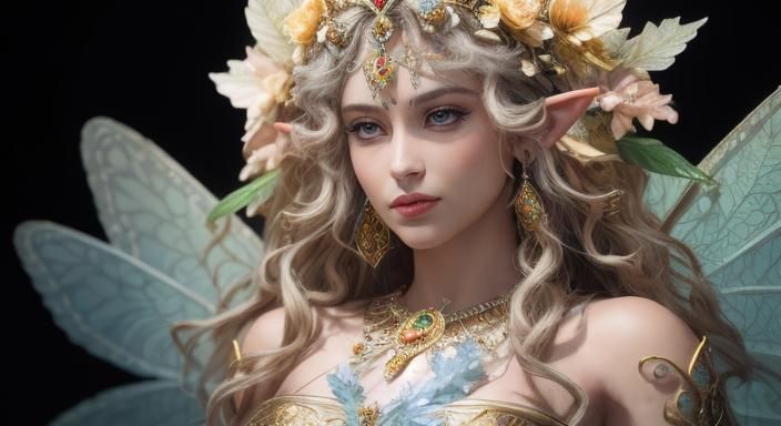 Hyperrealistic Portrait of Lady Palutena, Goddess of Light