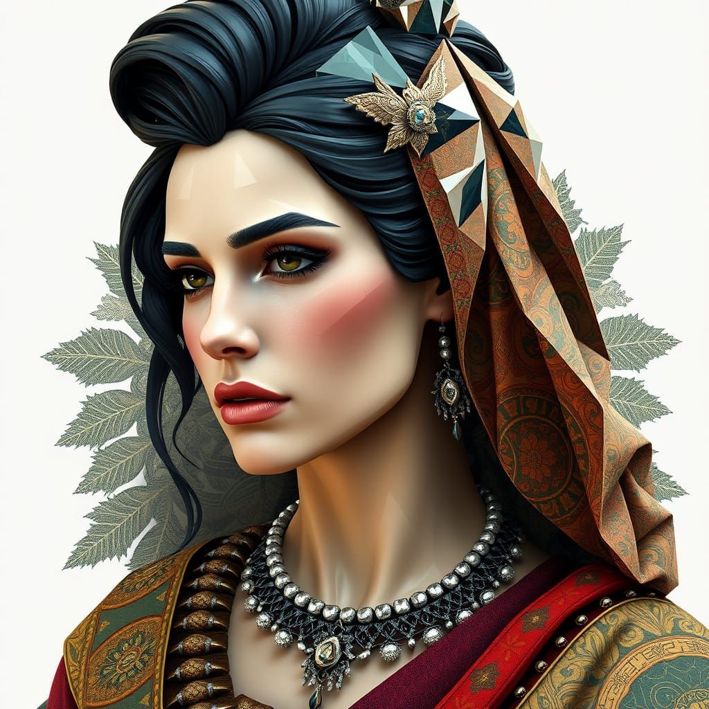 Goddess of Late Antique Splendor in Cubist-Inspired Digital ...