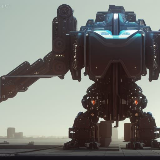Futuristic Sci-Fi Mech with Intricate Details