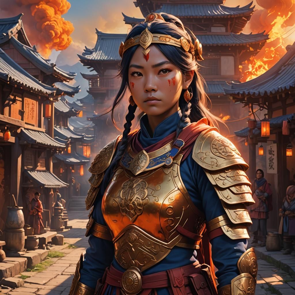Fire Nation Guard in Detailed Matte Painting