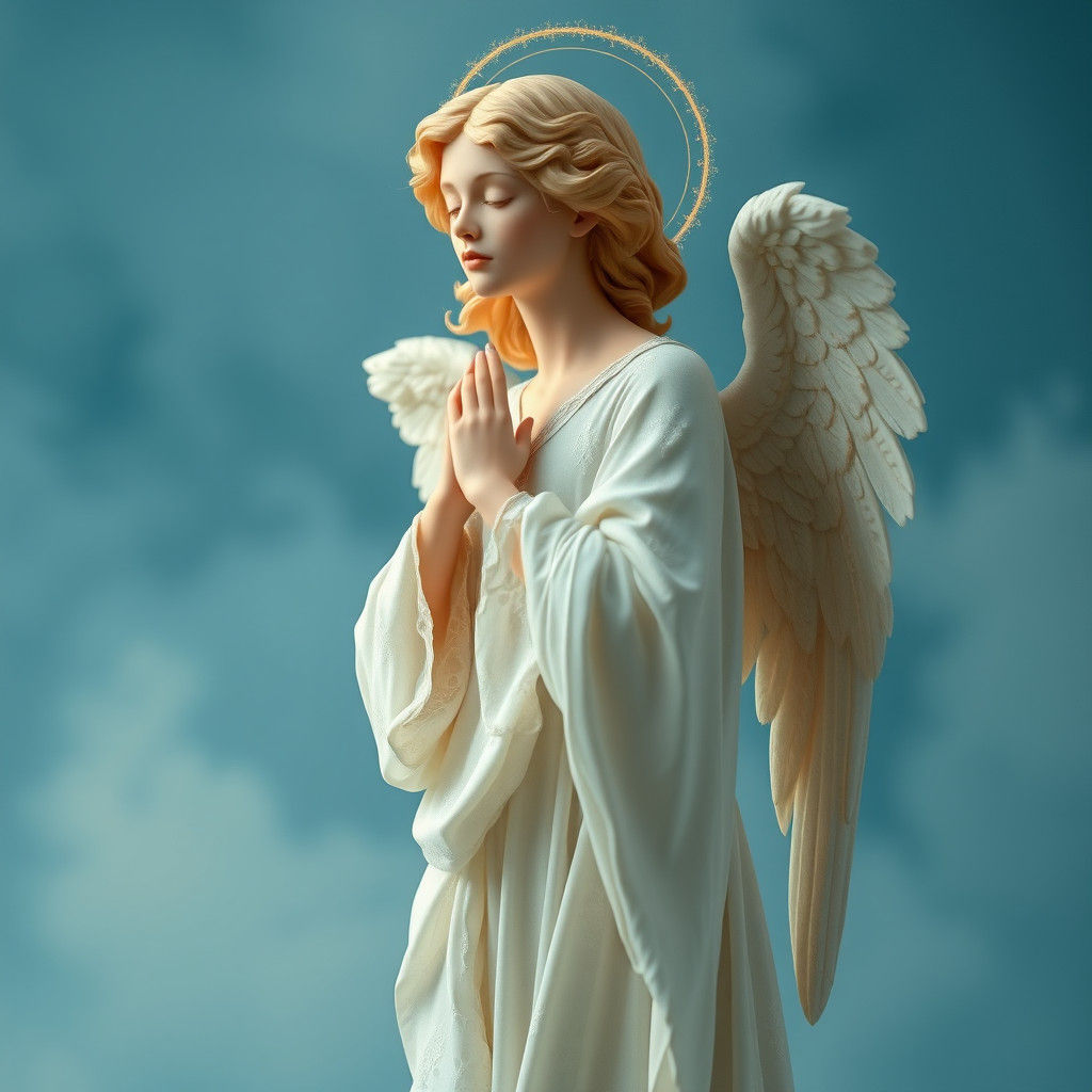 Ethereal Angel Figure in Rayograph Style