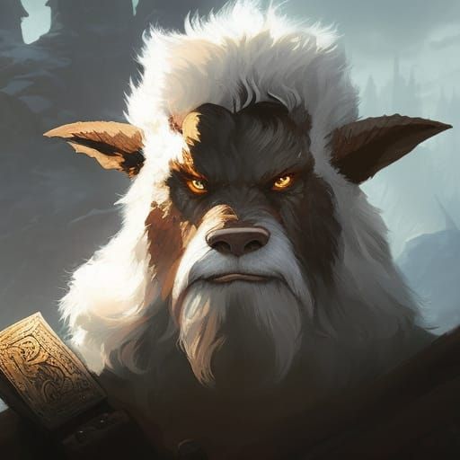 Bugbear Light Magic Portrait in D&D Style