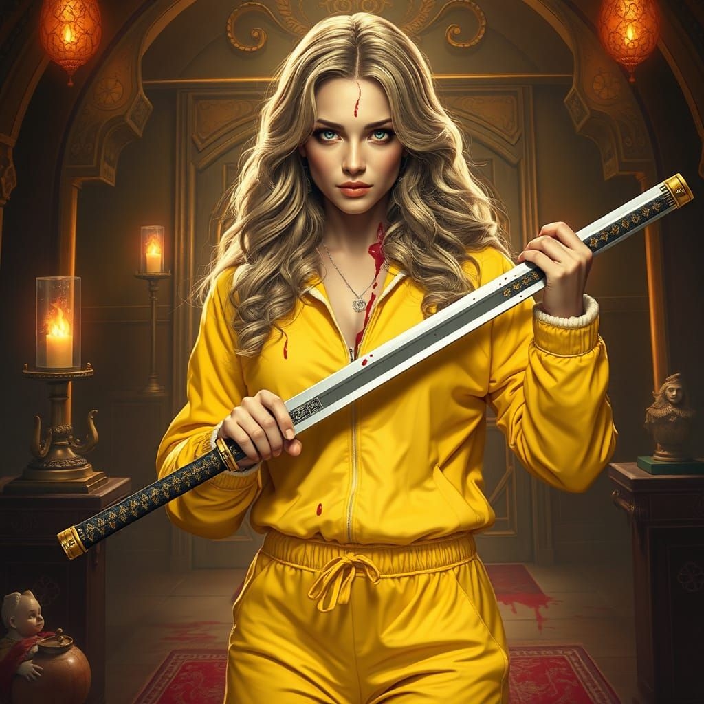 Uma Thurman as Gogo Yubari in Shrine Room