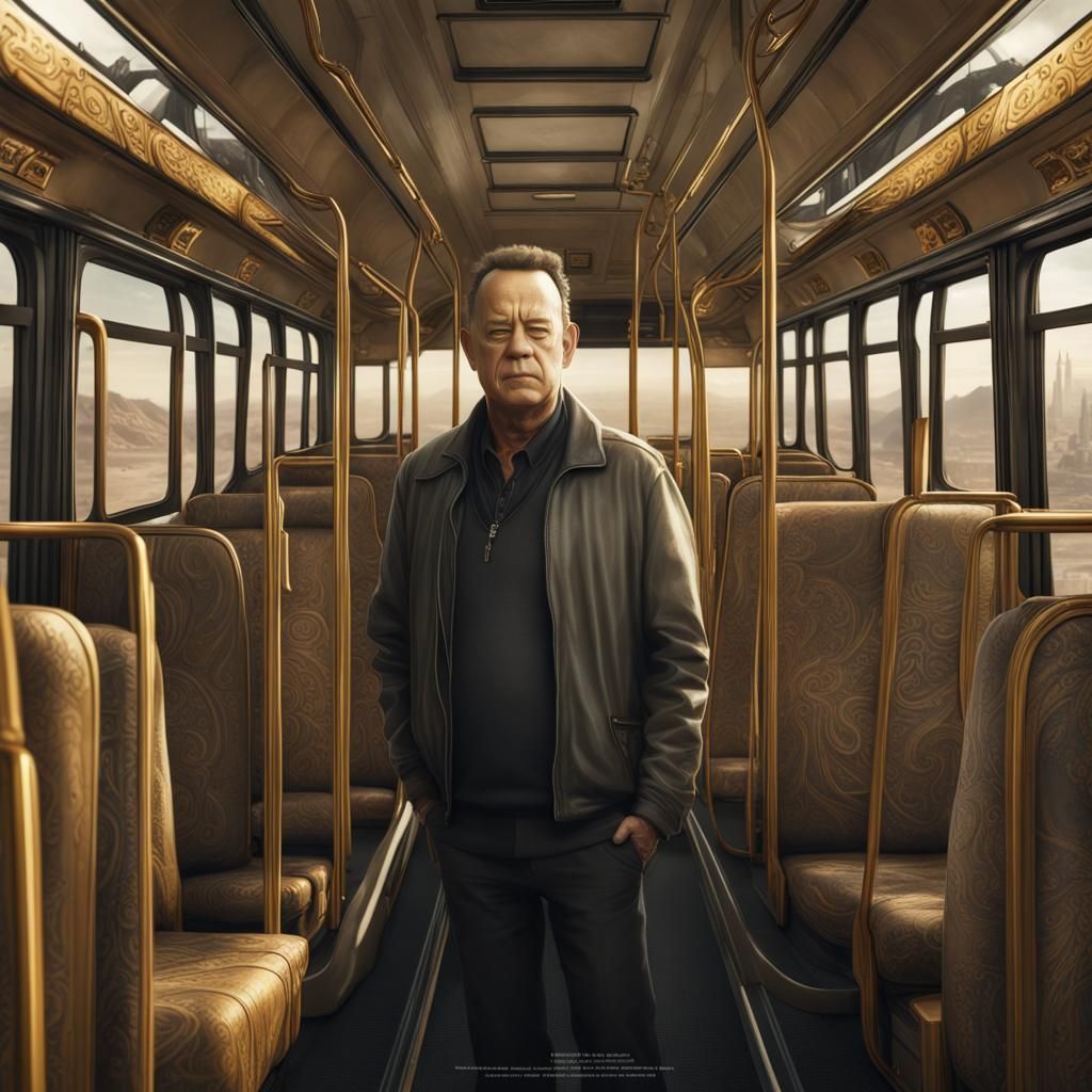 Tom Hanks as a Bus: Intricate Pixar Render