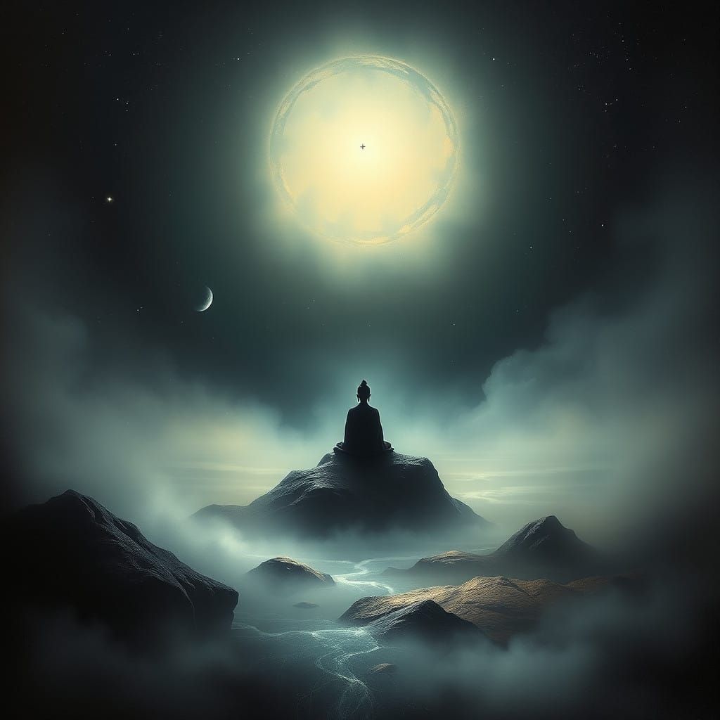 A Dreamlike Landscape of Stillness and Infinity