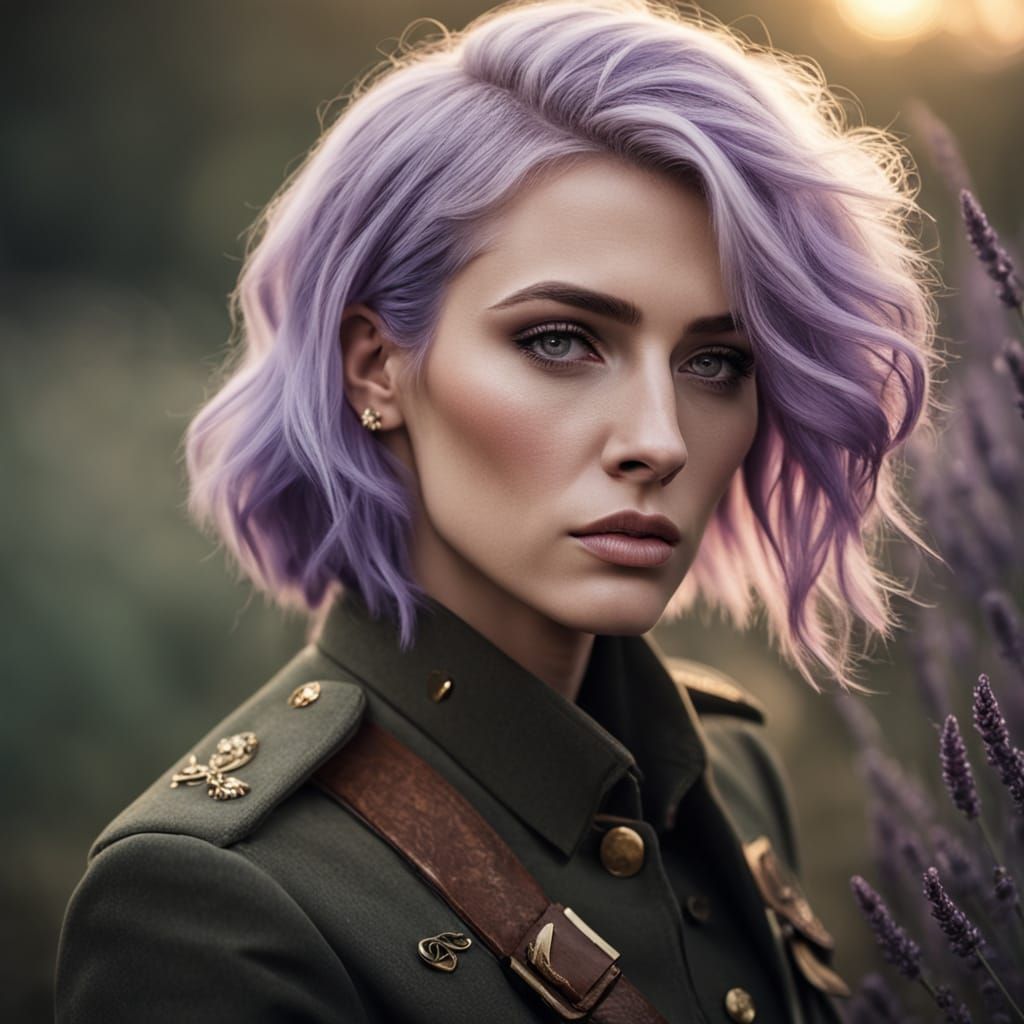 Dynamic Military Chic: A Hyper-Realistic Fantasy Photo