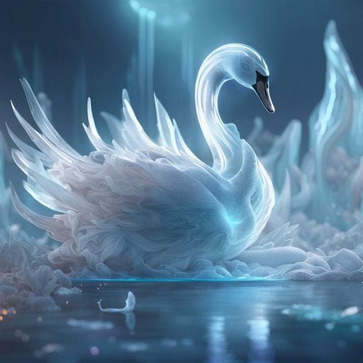 Translucent Ice Swan Sculpture, Concept Art