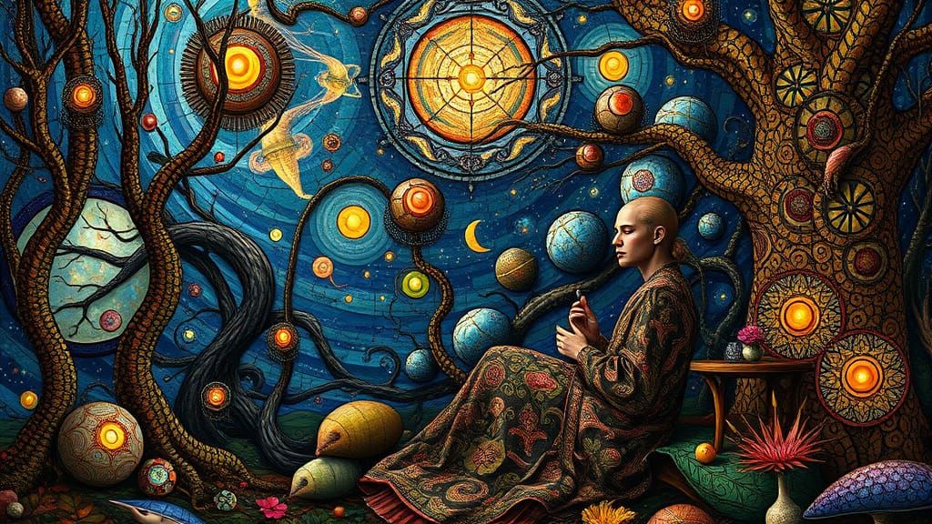 Psychedelic Utopia: Sacred Geometry in Bosch Style