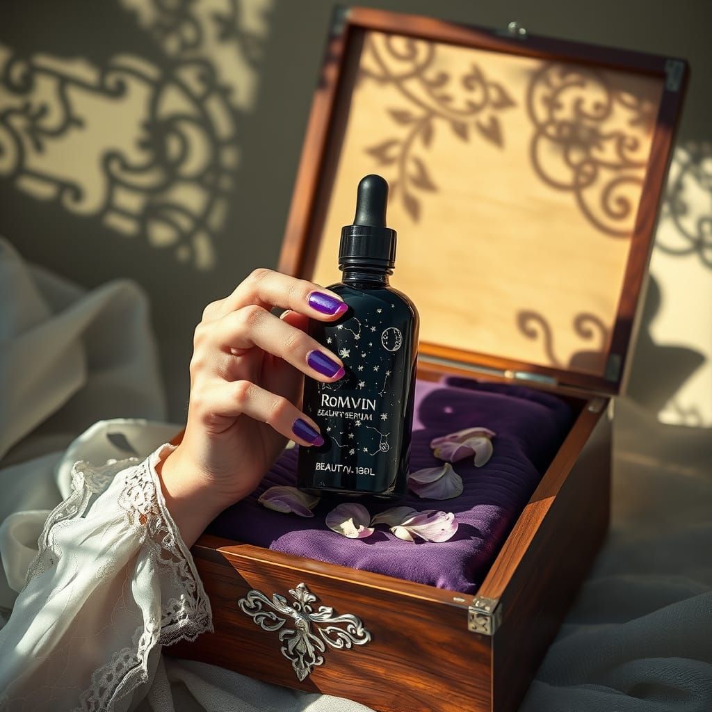 Ethereal Beauty Serum in Obsidian Bottle with Celestial Cons...