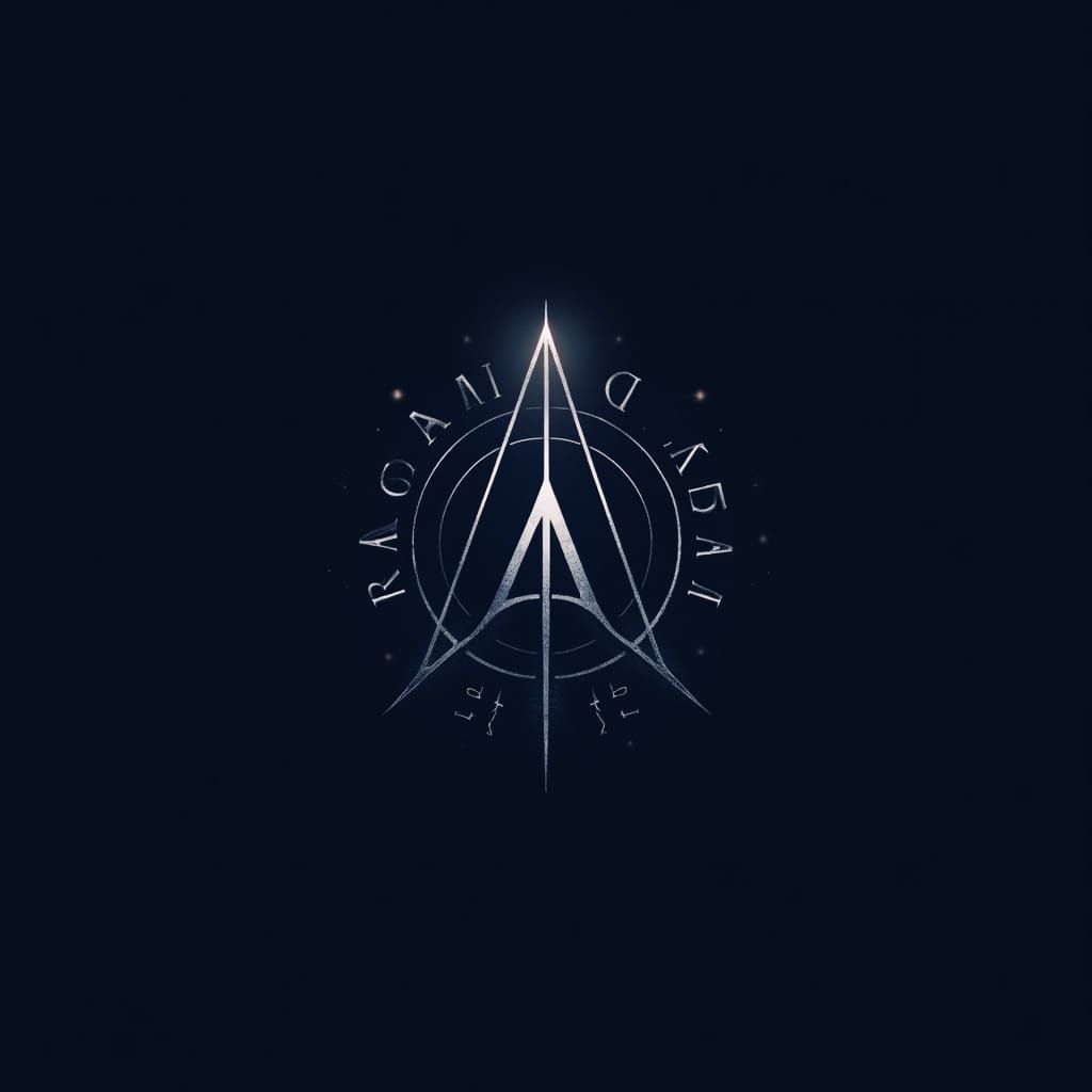 Mystical Minimalist Logo with Moon and Rune - Arcane of Adam