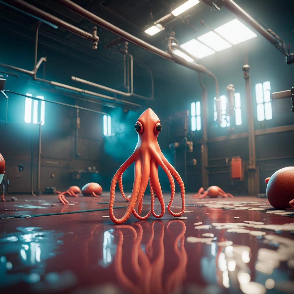 Squid Game Inspired 3D Rendered Scene