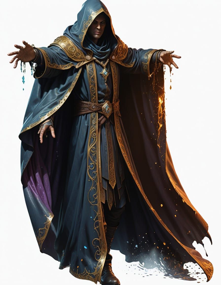 Ethereal Archmage Cloak in Hyperrealistic Art