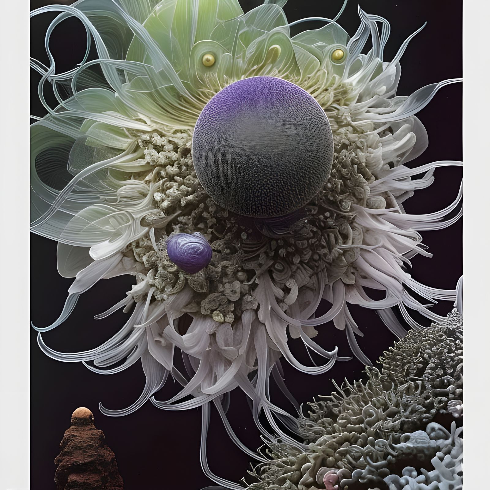 Beautiful Fractal Mandelbulb Junctions in Vivid Detail