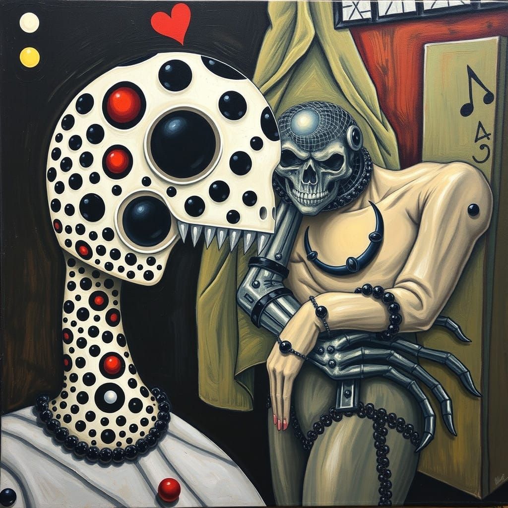 Artistic Mashup of Masters: Kusama, Murakami, Giger, Bosch, ...