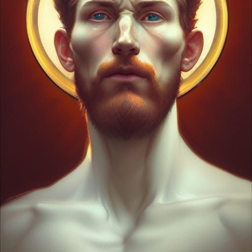 Michelangelo Portrait in Hyperdetailed Style