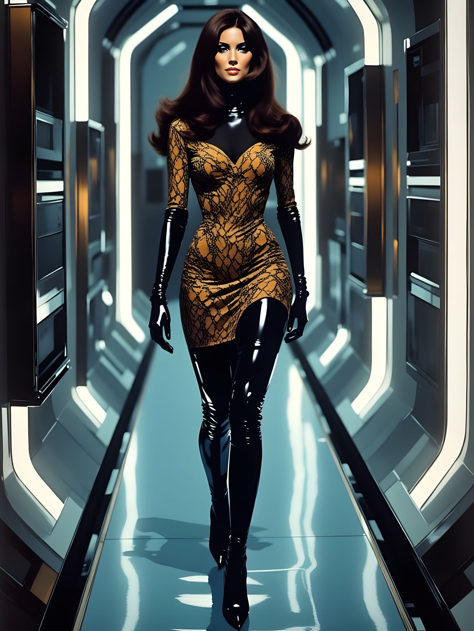 Retro-Futuristic Goddess in Space Age Chic