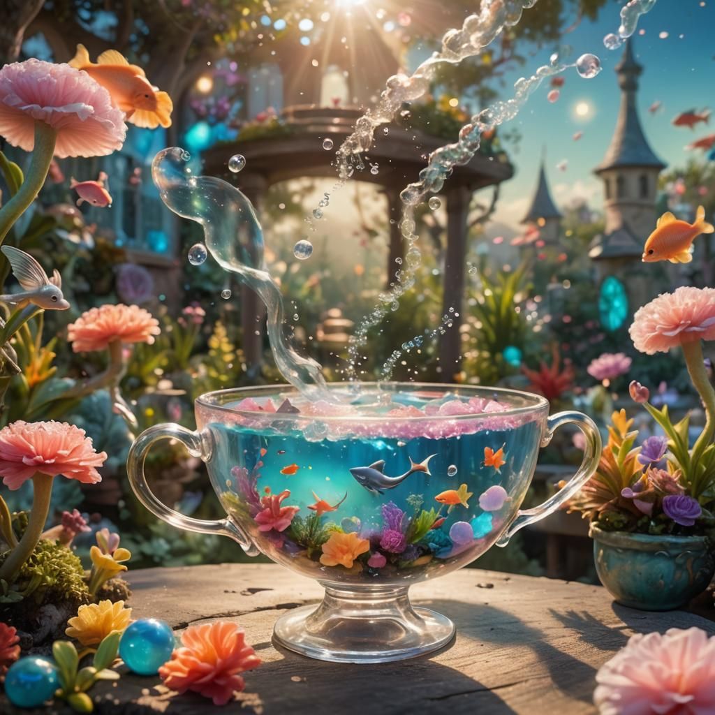 Enchanting Teacup Portal to a Tiny Fantasy Realm