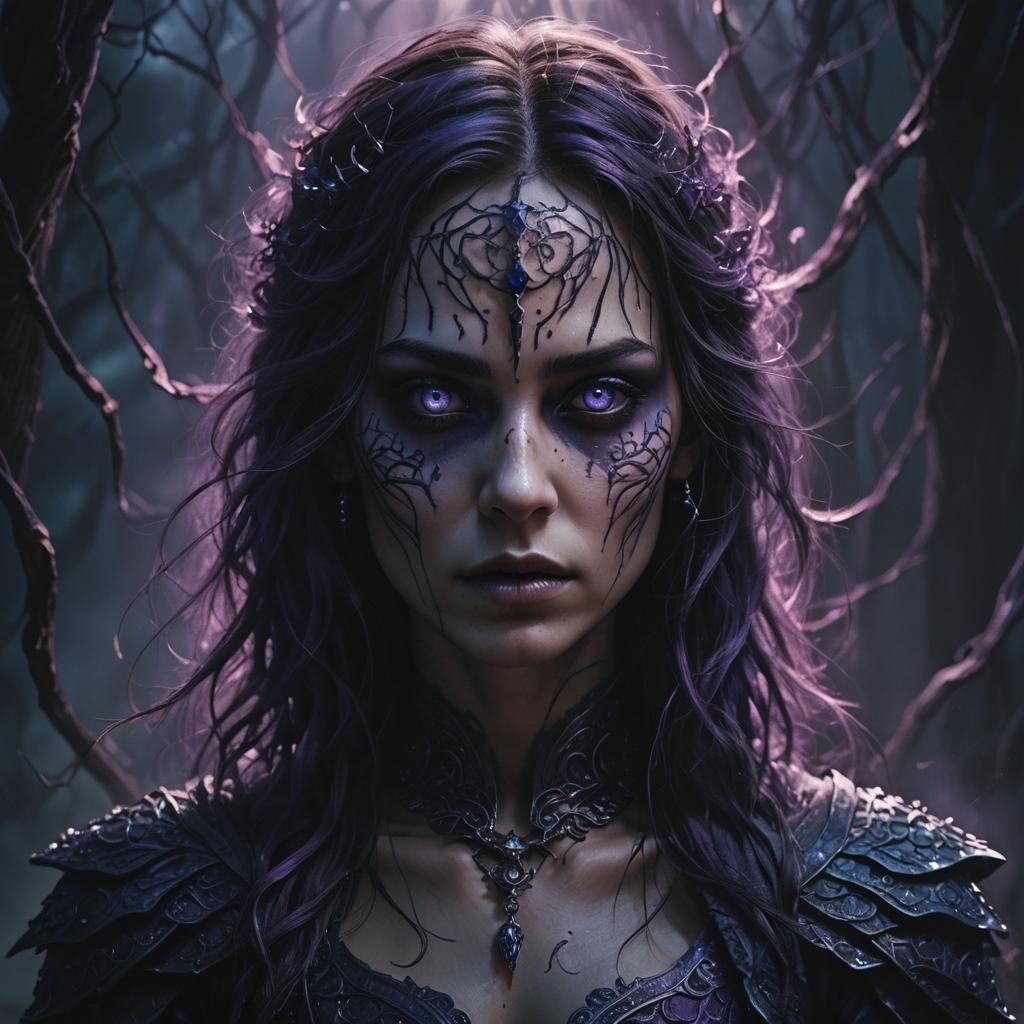 Enigmatic Figure in Shadows: Dark Fantasy Digital Art