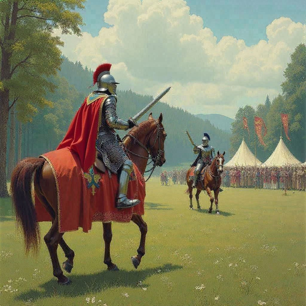 Medieval Jousting Tournament in Northern France