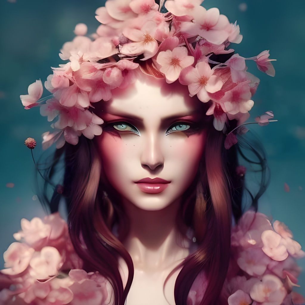 Cherry Blossom Woman: Fantasycore Photography