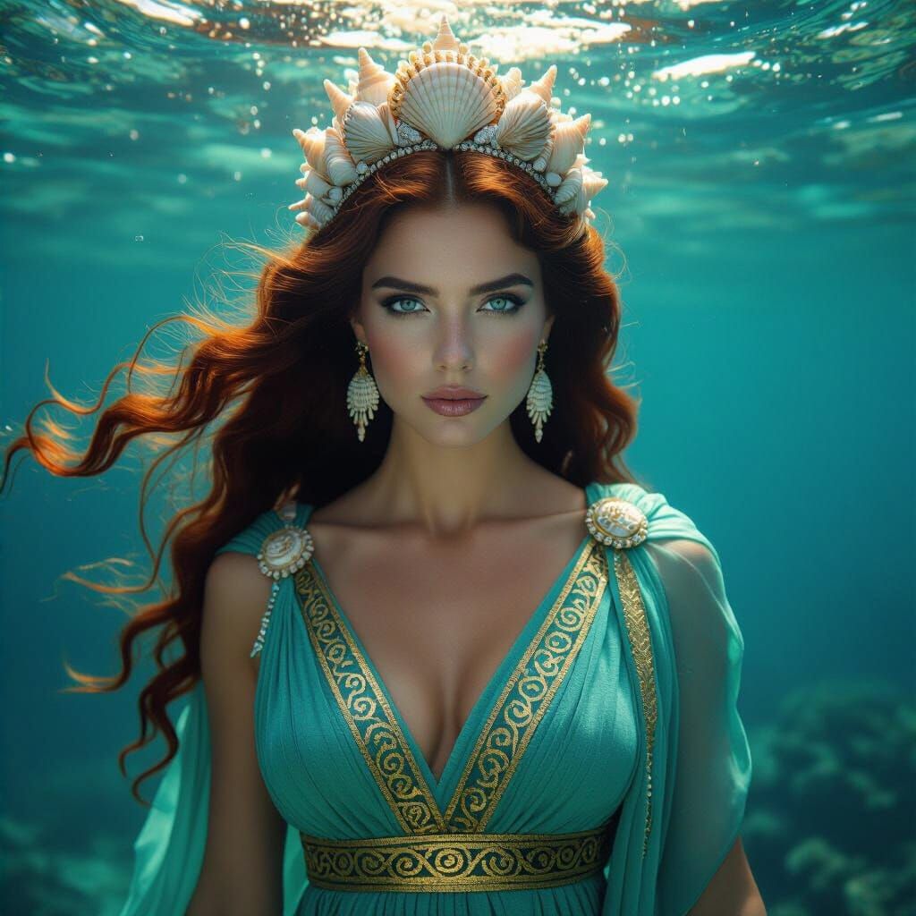 Amphitrite, Greek Sea Goddess, Underwater Portrait