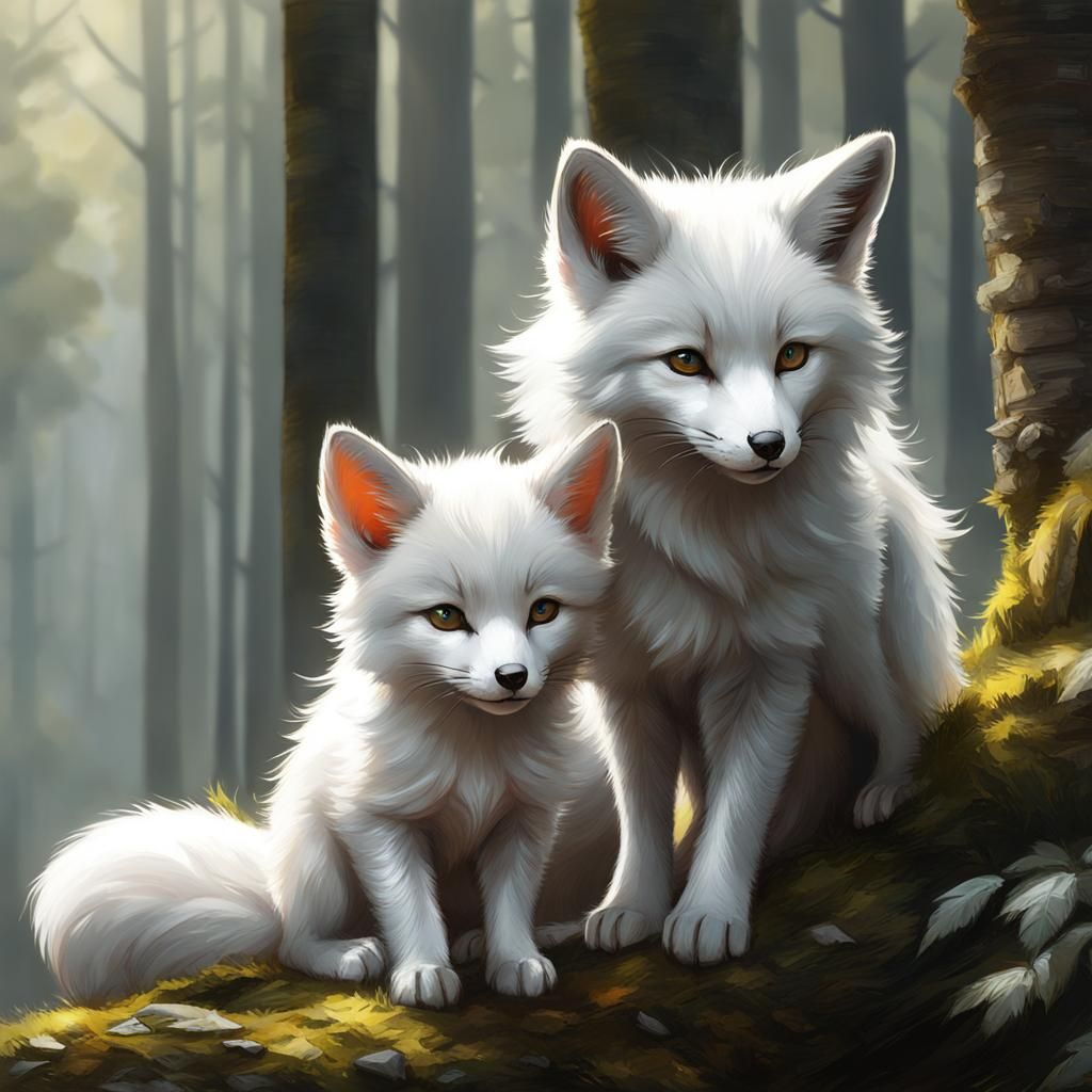 Adorable Fox-Kitten Hybrid: Studio Quality Digital Art