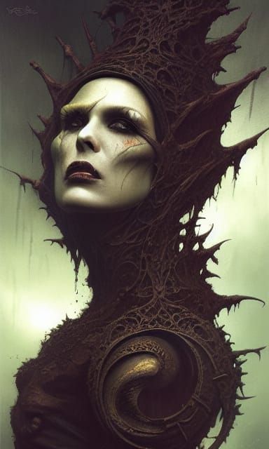 Horrifying Plague Knight Portrait in Dark Fantasy Style