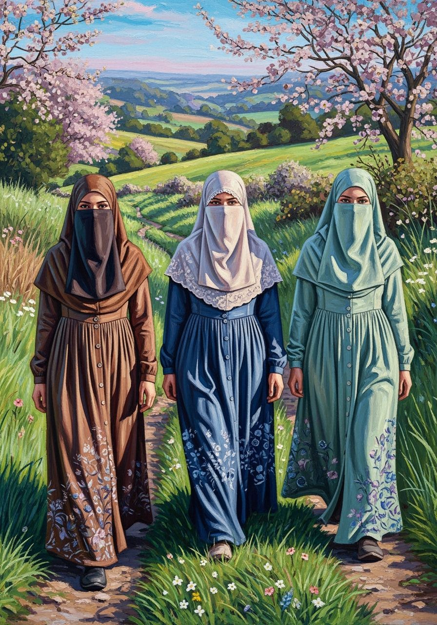 Swedish Women in Niqabs Stroll Through English Landscape