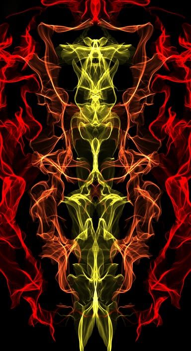 Abstract Flame Design Created with Silk Art App