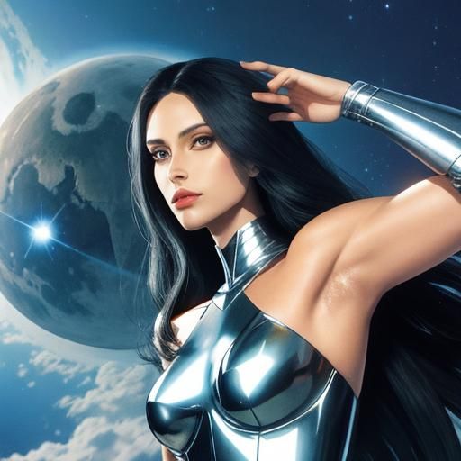 Ethereal Selene: AI Interpretation of Moon Goddess