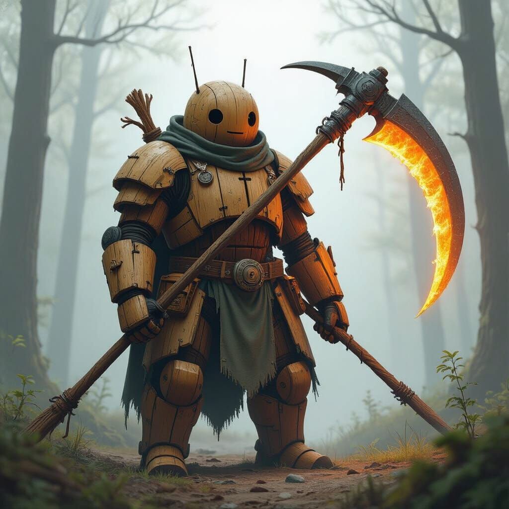 Conrasu Magus in Misty Forest, Blending Sci-Fi and Fantasy