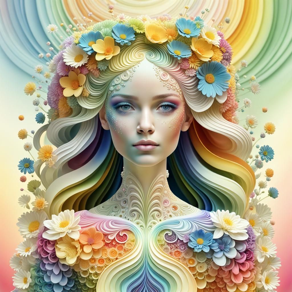 Woman Emerges from Spring Birthday Cake