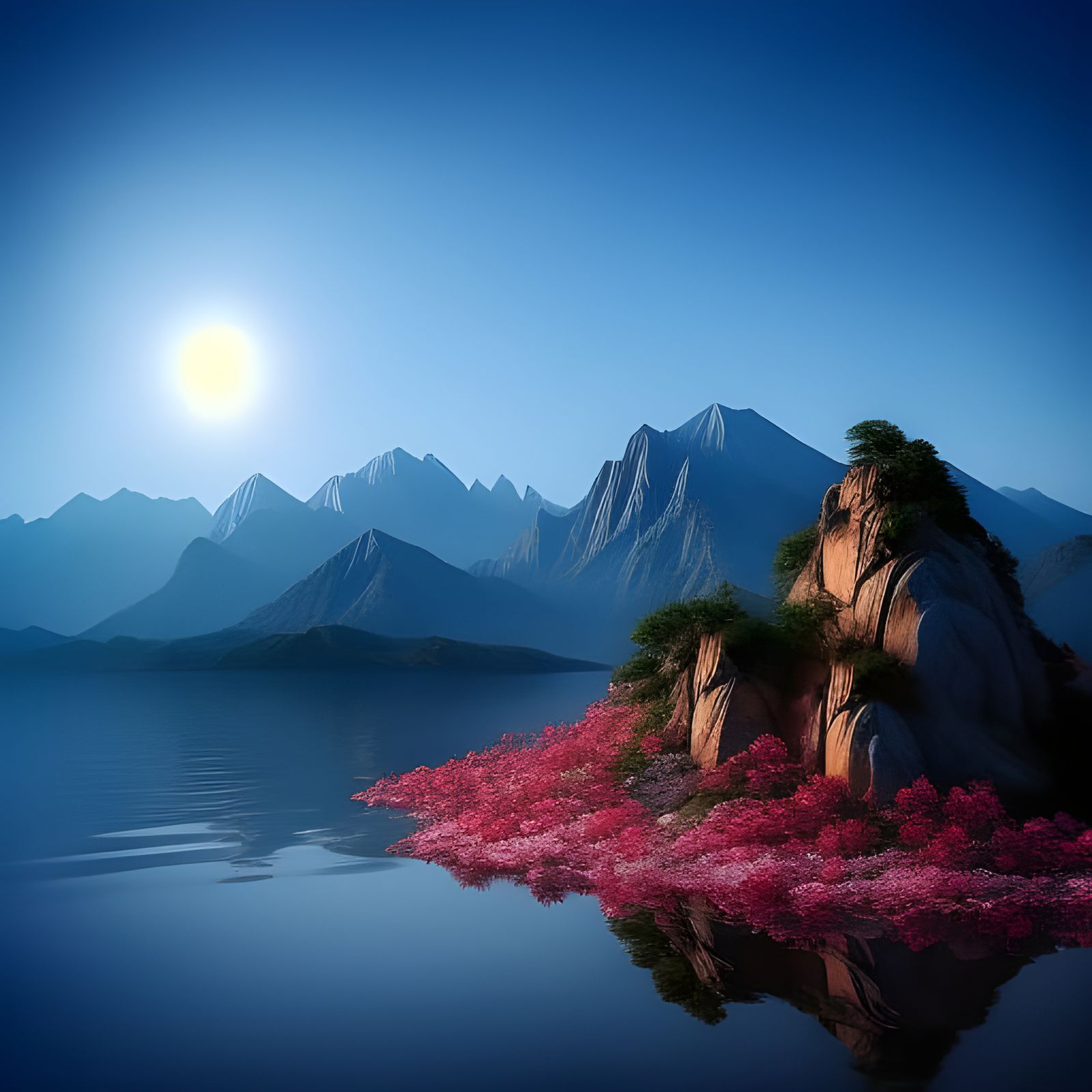 Cherry Blossoms in Fantasy Graffiti Art Style