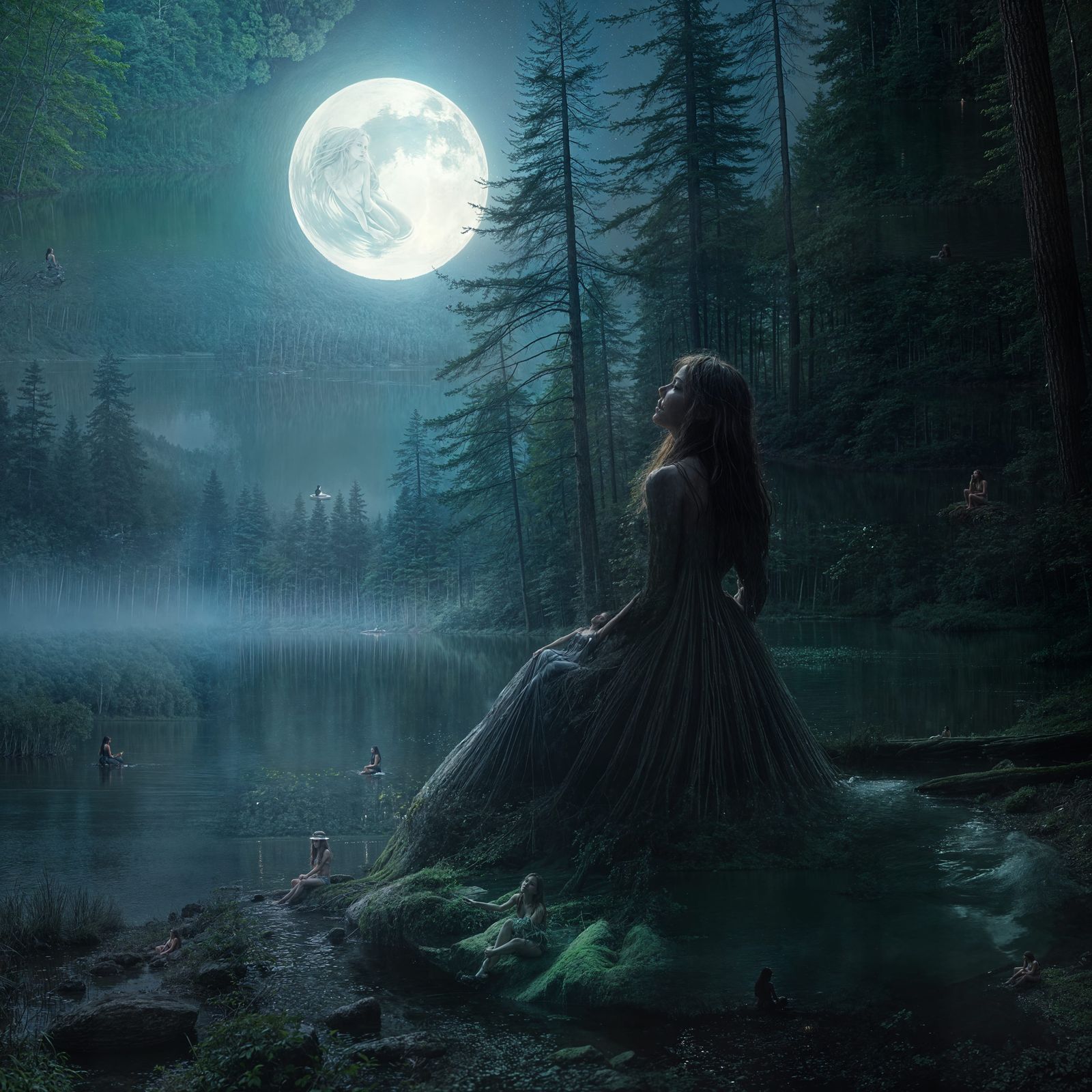 Night Siren on Forest Lake Shore