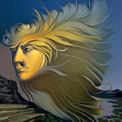 Abstract Expressionist Mount Rushmore in Oil