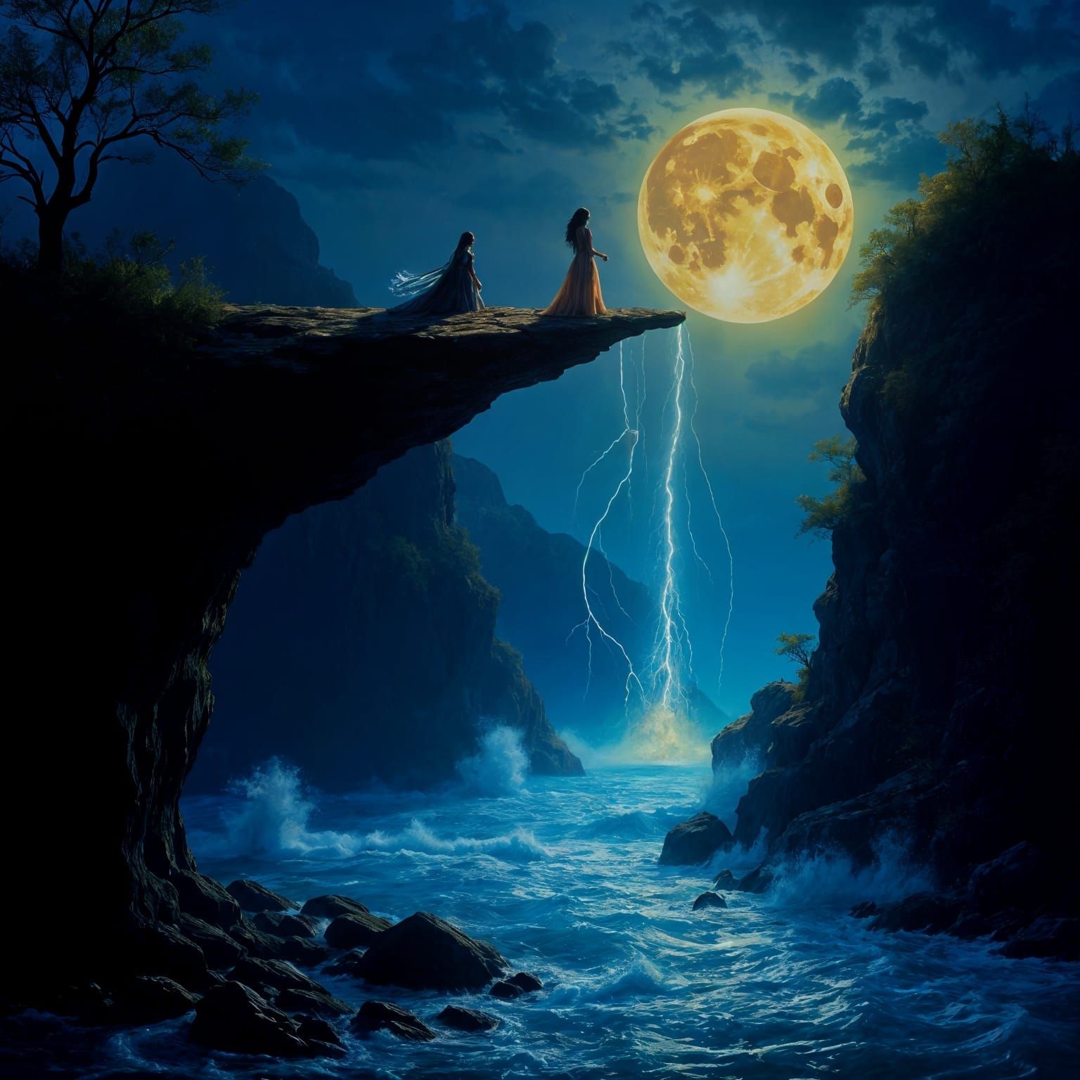 Magnetic Woman Gathers Lunar Energy