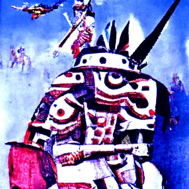 Huītzilōpōchtli in Full Battle Armor