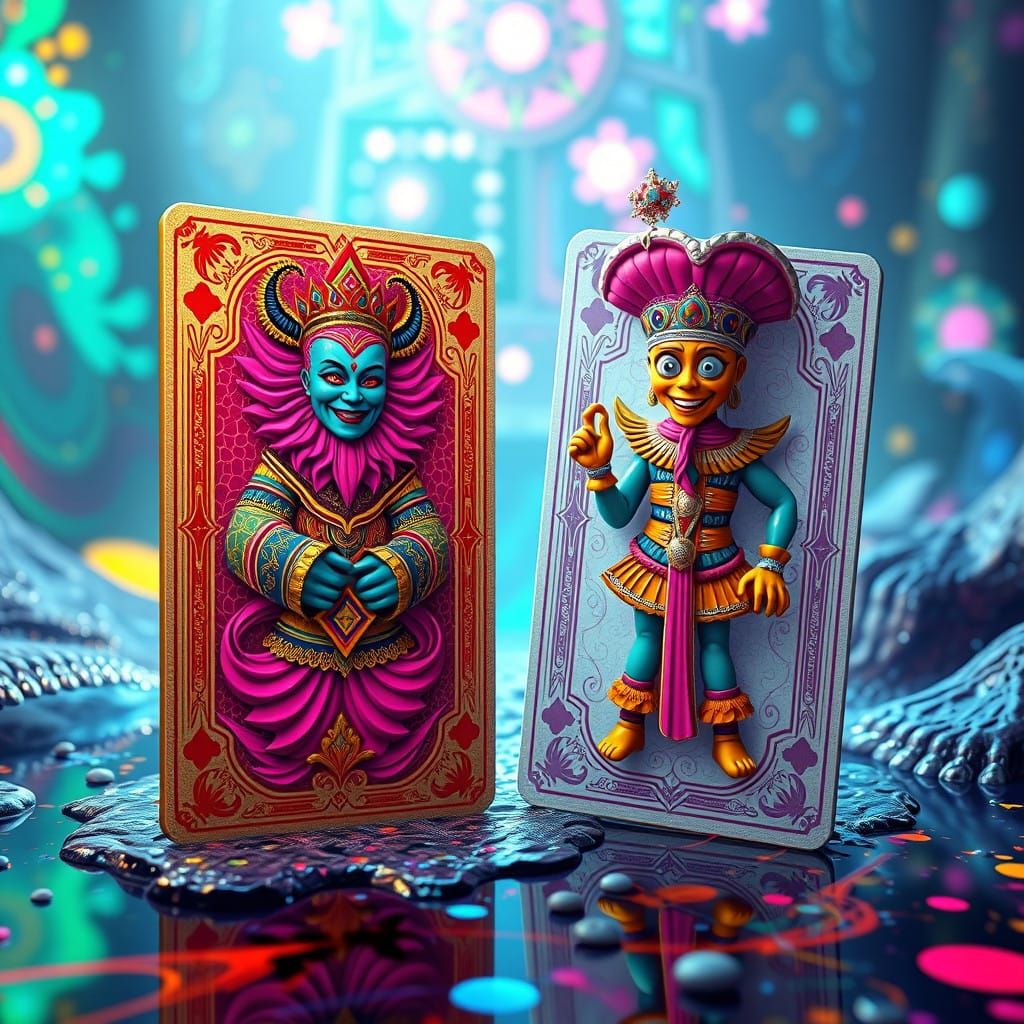 Loteria-Card-Art Style Illustration of El Monje Magenta and...