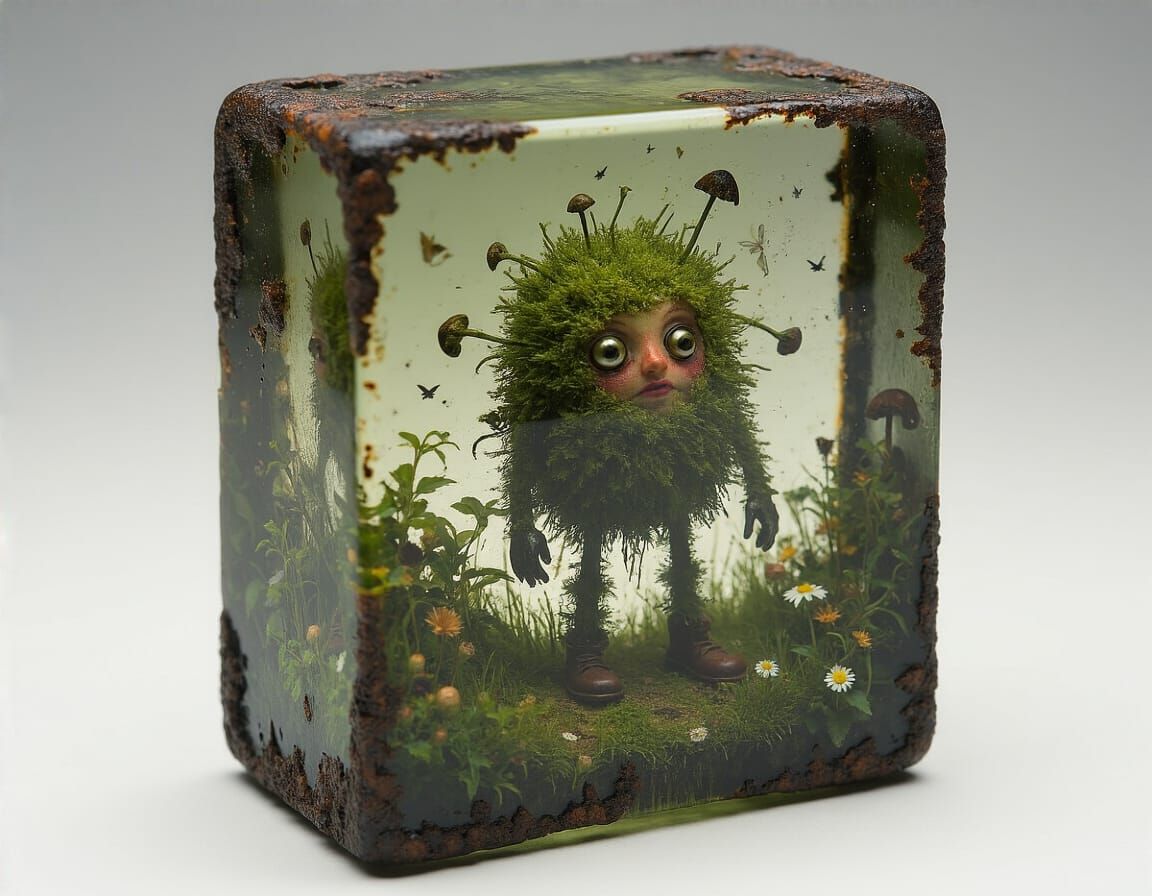 B is a B Filled with Otherworldly Life Charred and Rusty Row...