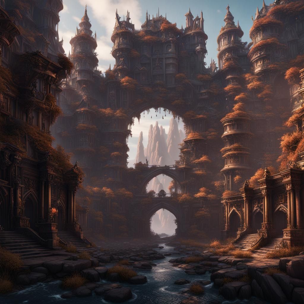 Fantastical Matte Painting in Deep Color