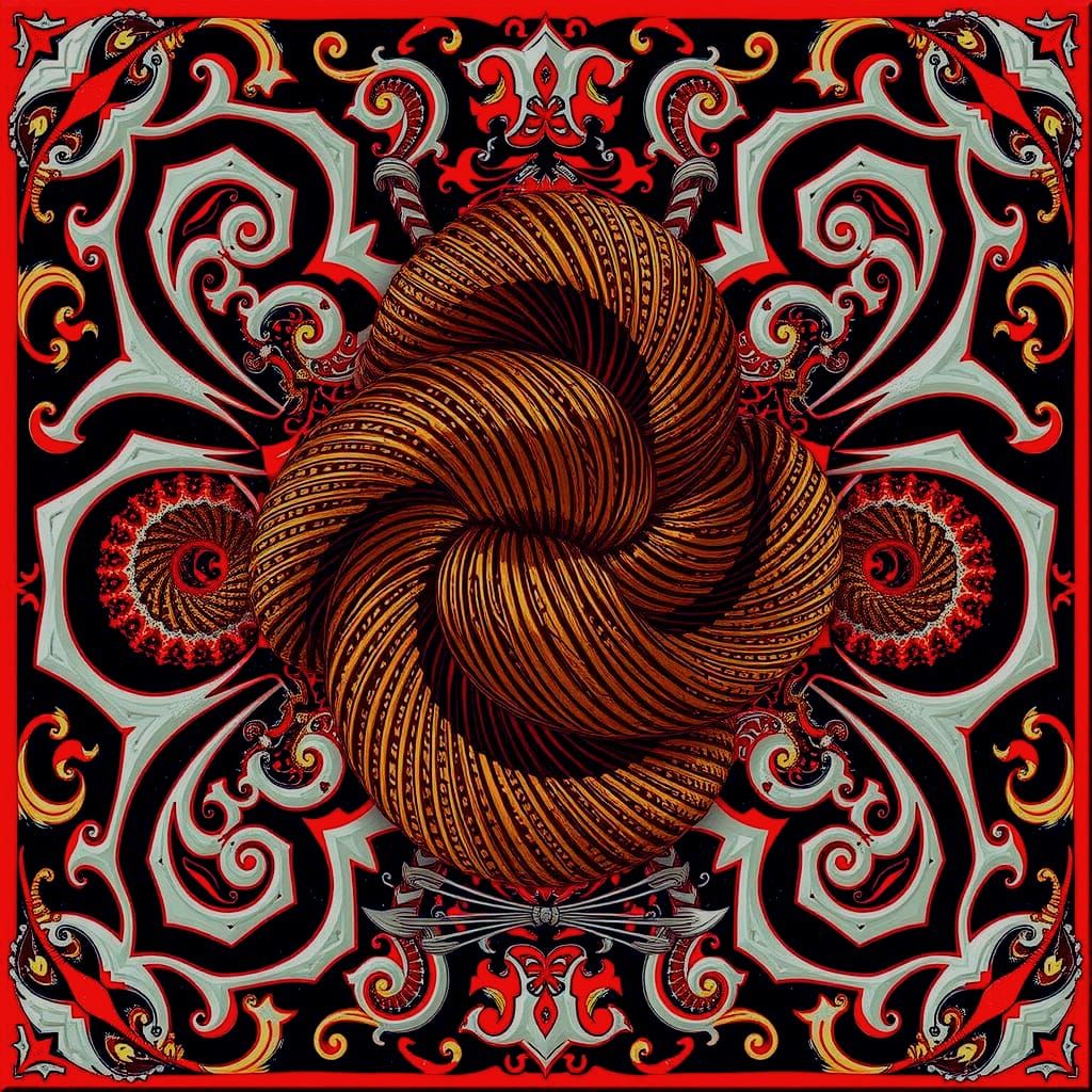 Abstract Swirling Forms in Dynamic Motion