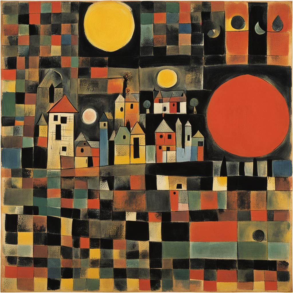 Abstract Landscape Inspired by Modern Masters